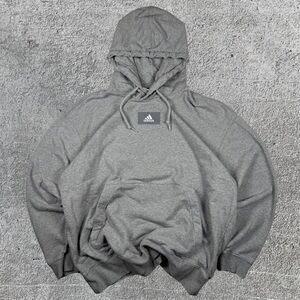Adidas Center Logo Gray Hoodie Pullover Men’s XL